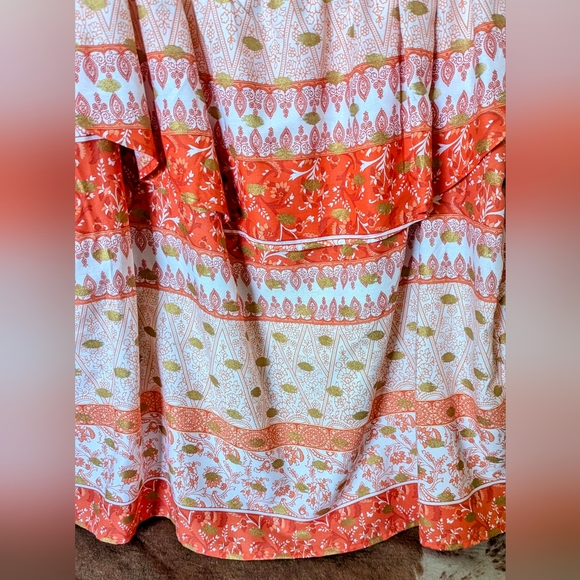 New Cato Paris Spring Tiger Lily Ruffled Blouse With Flared Sleeves - Picture 6 of 15